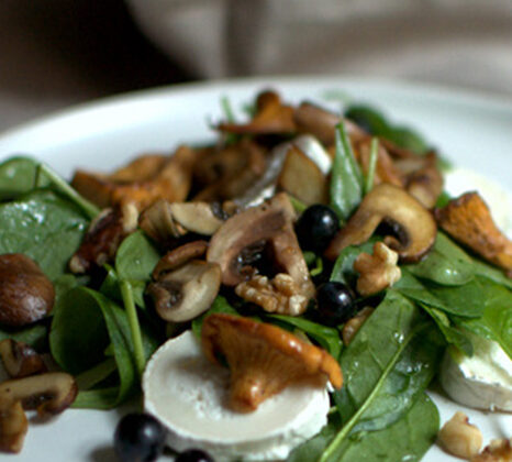 Pilzsalat mit Blaubeeren | FREE MINDED FOLKS