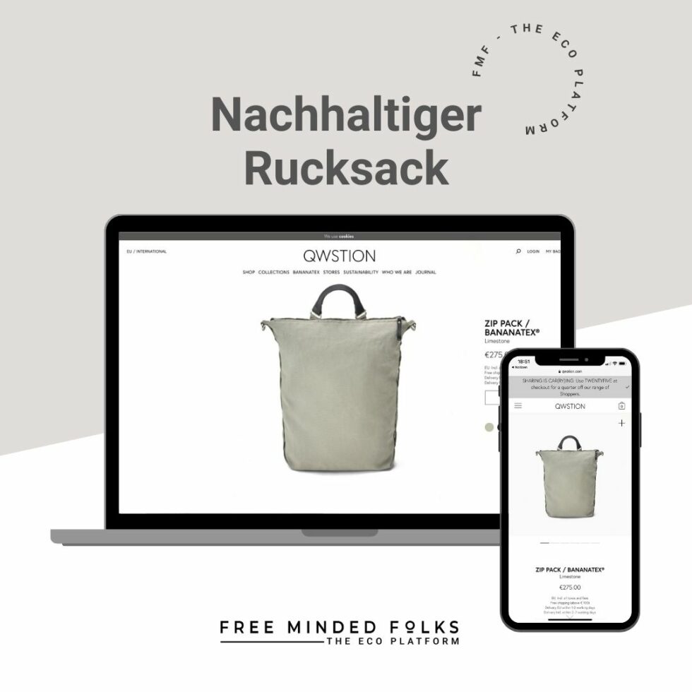 Nachhaltiger Rucksack | FREE MINDED FOLKS